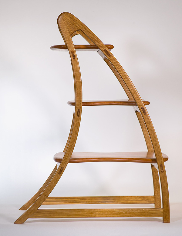 Side of Wharton Esherick Inspired Library Ladder (bookshelf)